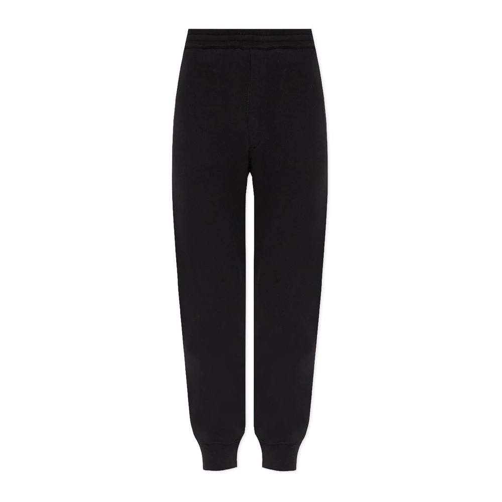 Alexander McQueen Bomulls Sweatpants med Sidologo Black, Herr