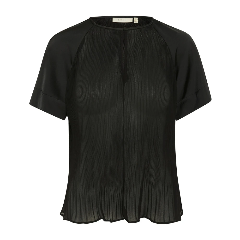 InWear Elegante Geplooide Top Zwart Black Dames