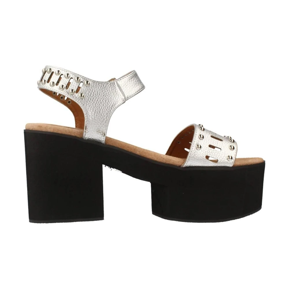 Yellow - Studded High Heel Sandals - Shoes - Mujer - Gris - 37 Eu