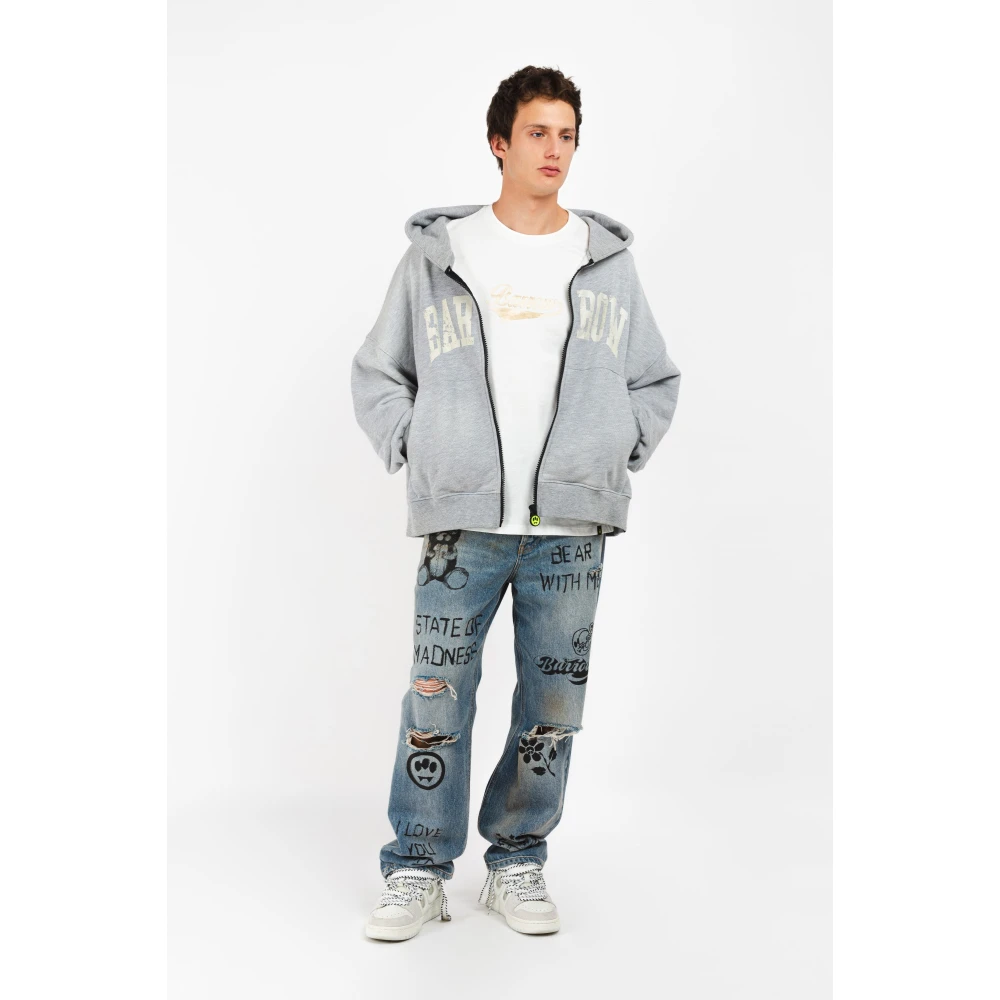 Barrow Hoodie met rits Gray Unisex