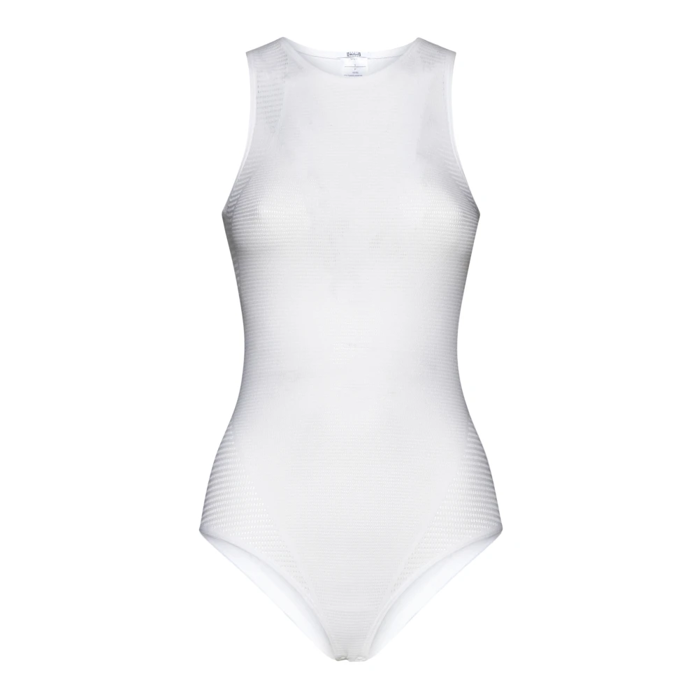 Wolford Witte Grid Net Body Top White Dames