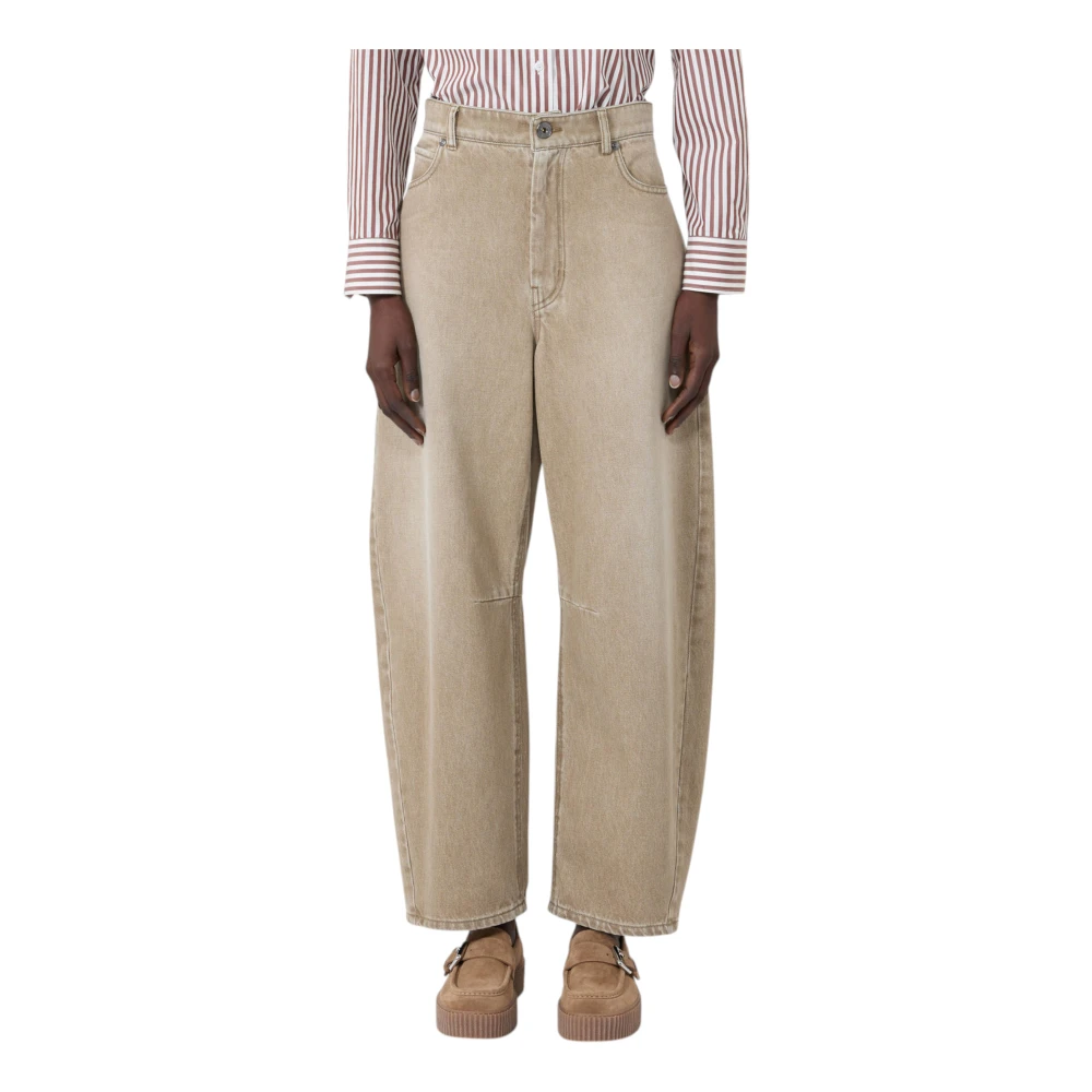 Weekend Max Mara Femme Beige - Jean Large - Jeans - Taille: 40 Fr