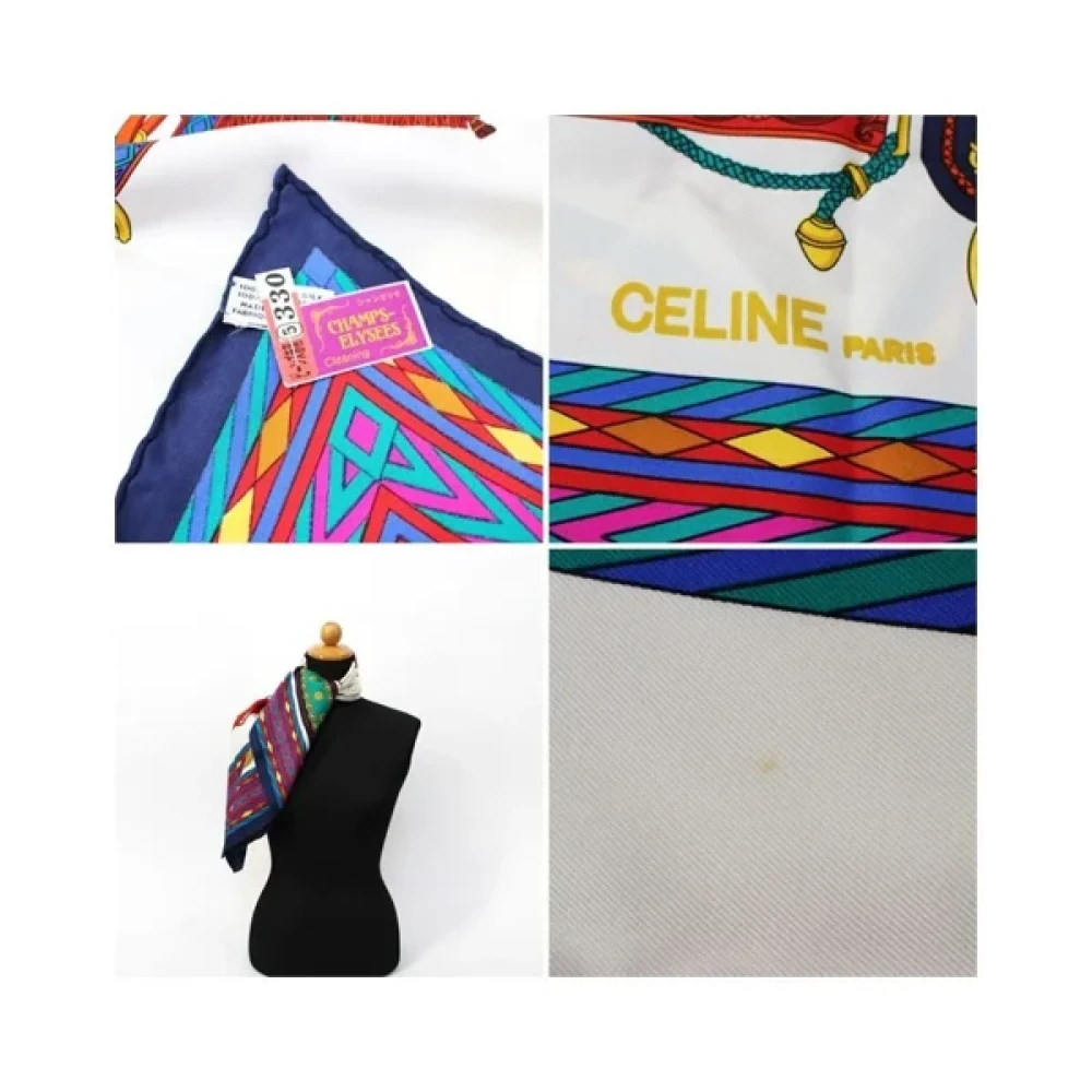 Celine Vintage Pre-owned Silk scarves Multicolor Dames