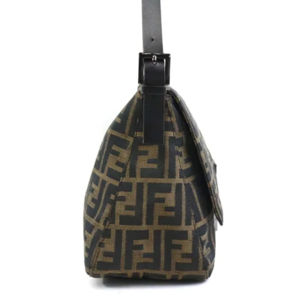 Fendi Vintage Pre-owned Canvas shoulder-bags Brown Dames