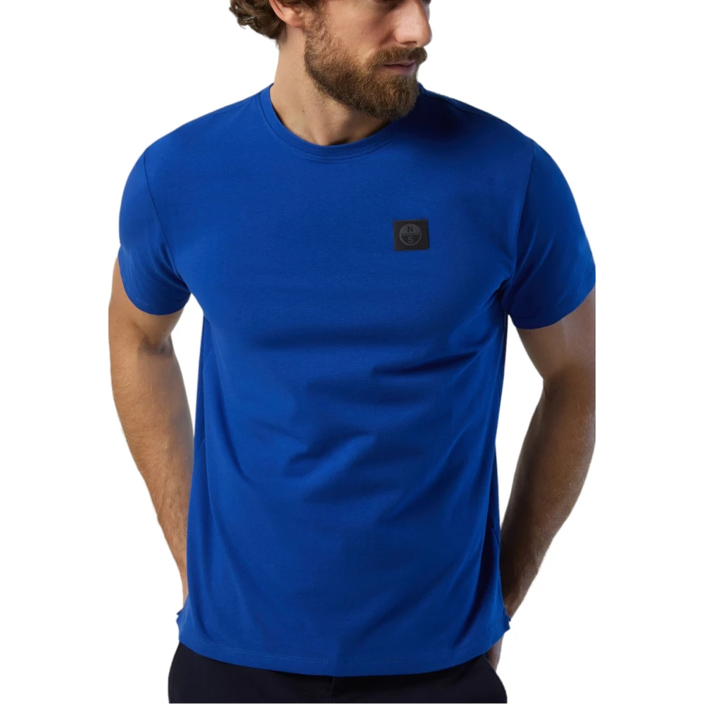 North Sails Korte mouw T-shirt voor mannen Blue Heren