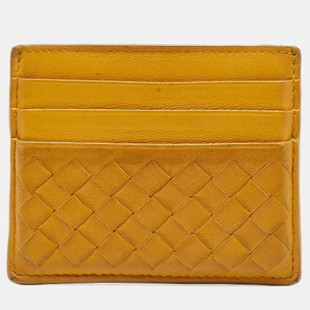 Bottega Veneta Vintage Pre-owned Leather wallets Yellow Dames