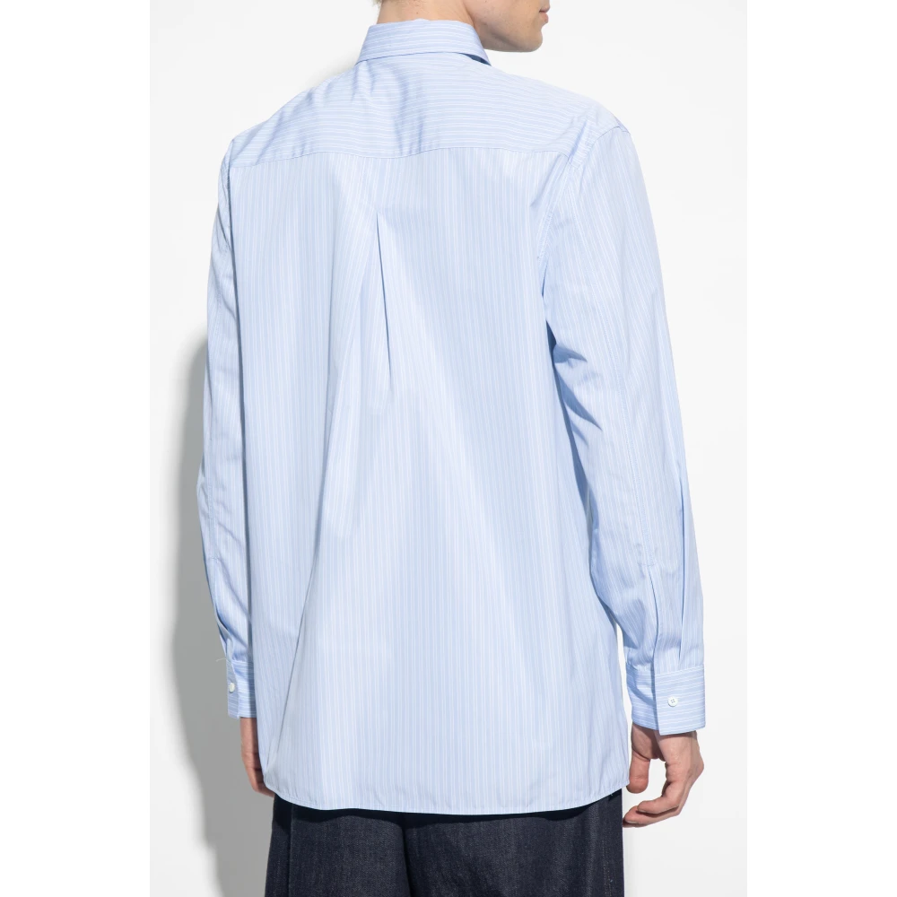 Jil Sander Katoenen shirt met logo Blue Heren