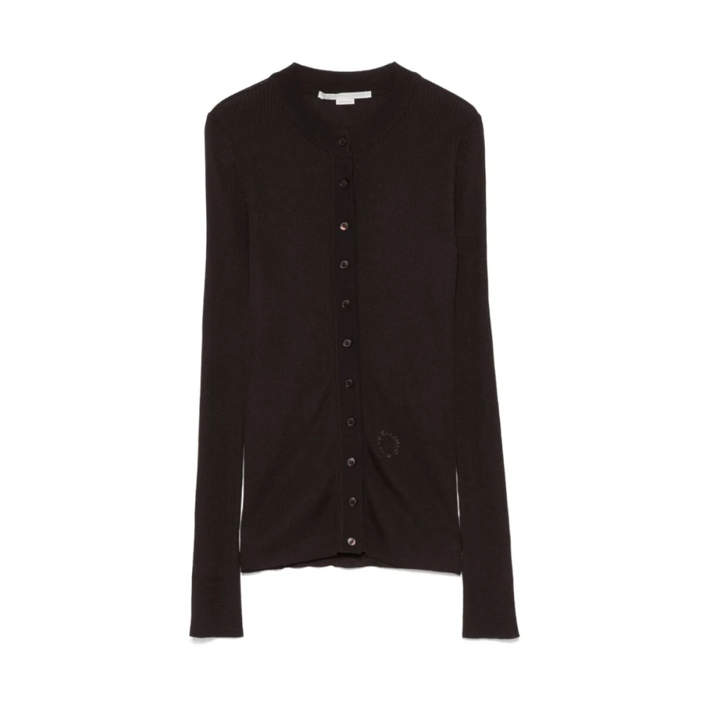 Stella Mccartney Bruine Wol Ronde Hals Trui Brown Dames