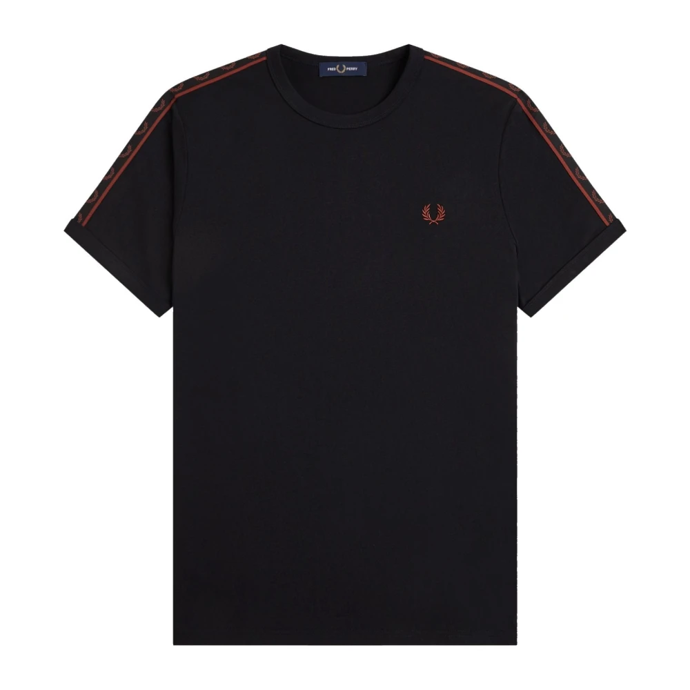 Fred Perry Men's Noir T-Shirt Contrast Tape Ringer - Image 2