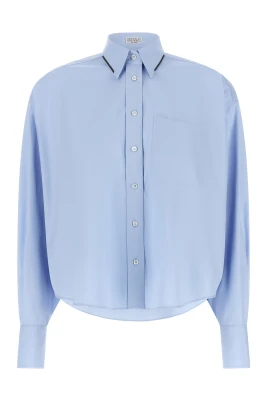 Monili Trim Crop Shirt