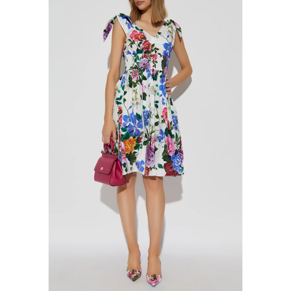 Dolce & Gabbana Jurk met bloemenmotief Multicolor Dames