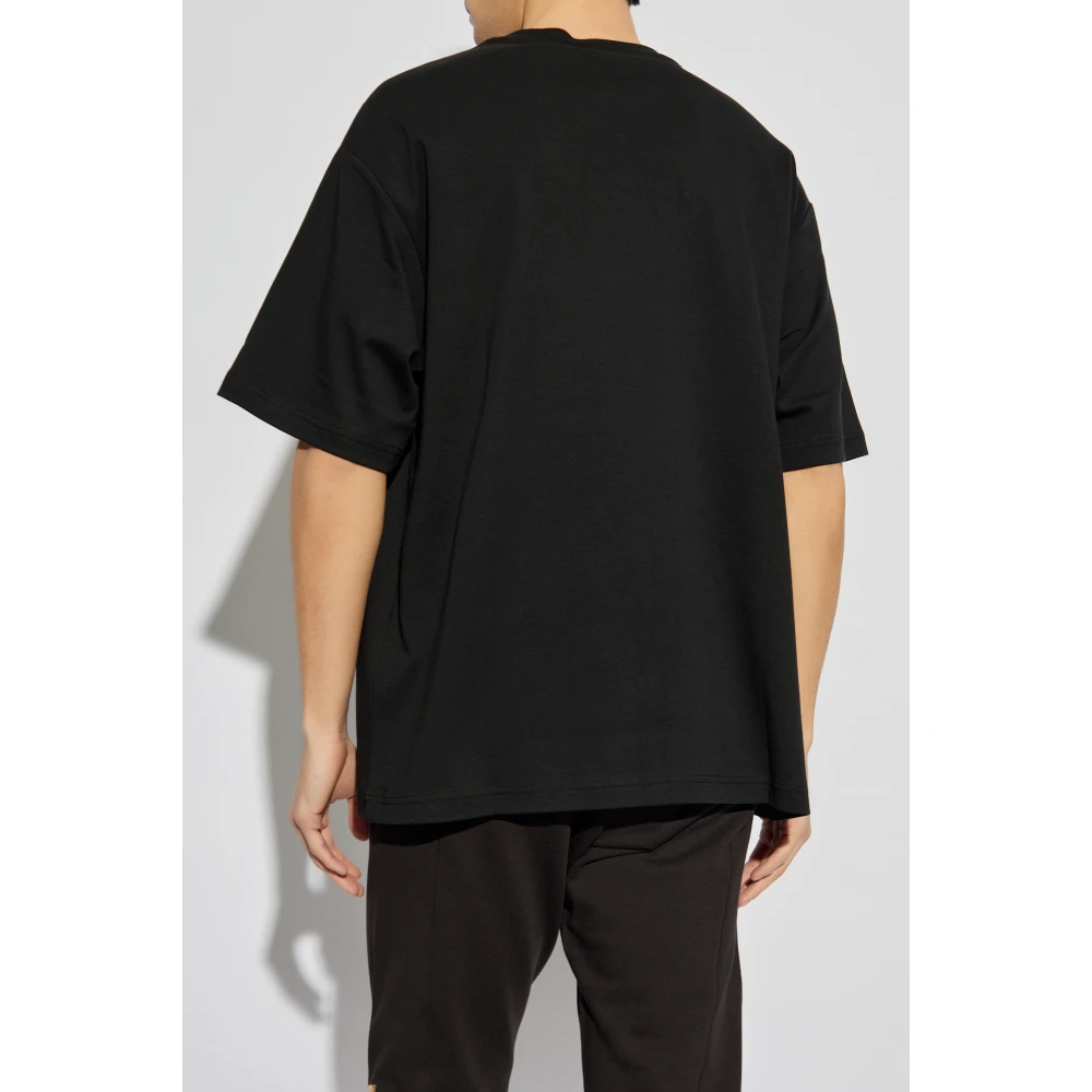 Versace Jeans Couture T-shirt met geborduurd logo Black Heren