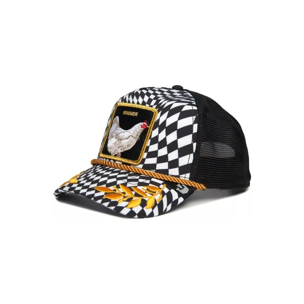 Goorin Bros Zwarte Geruite Kip Truckerpet Multicolor Heren