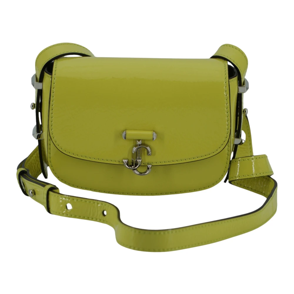 Jimmy Choo Patent Lime Kleine Schoudertas Green Dames