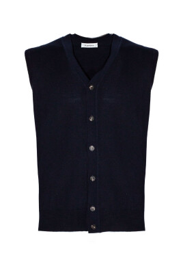 blue-wool-v-neck-sleeveless-waistcoat