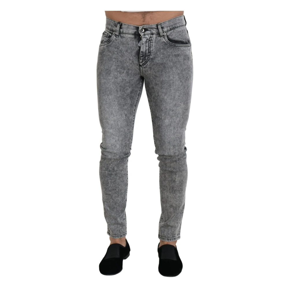 Dolce & Gabbana Men's Gray Slim Fit Jeans, Xs, Chic Slim Fit Denim Jeans