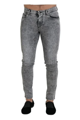 Chic Slim Fit Grå Denim Jeans
