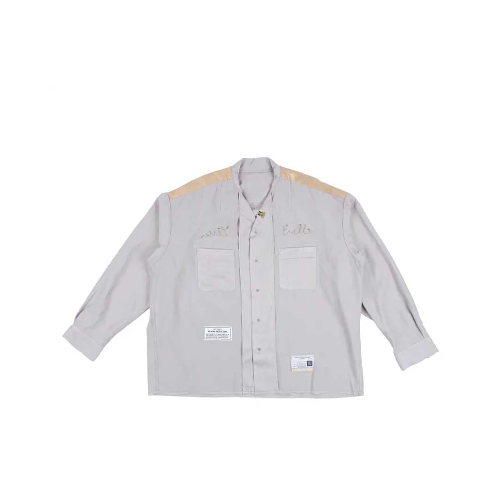 Mihara Yasuhiro Grijze Shirts met Stijl A08Sh079 Beige Heren