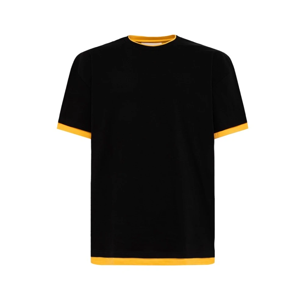 Jil Sander Italiaans Katoenen T-Shirt met Maxi Print Black Heren