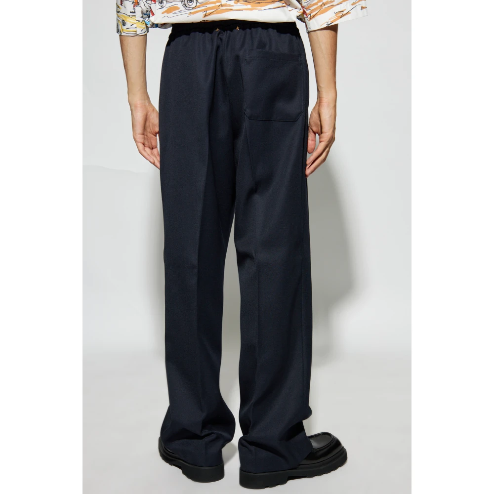 Golden Goose Creased Trousers Blue Heren