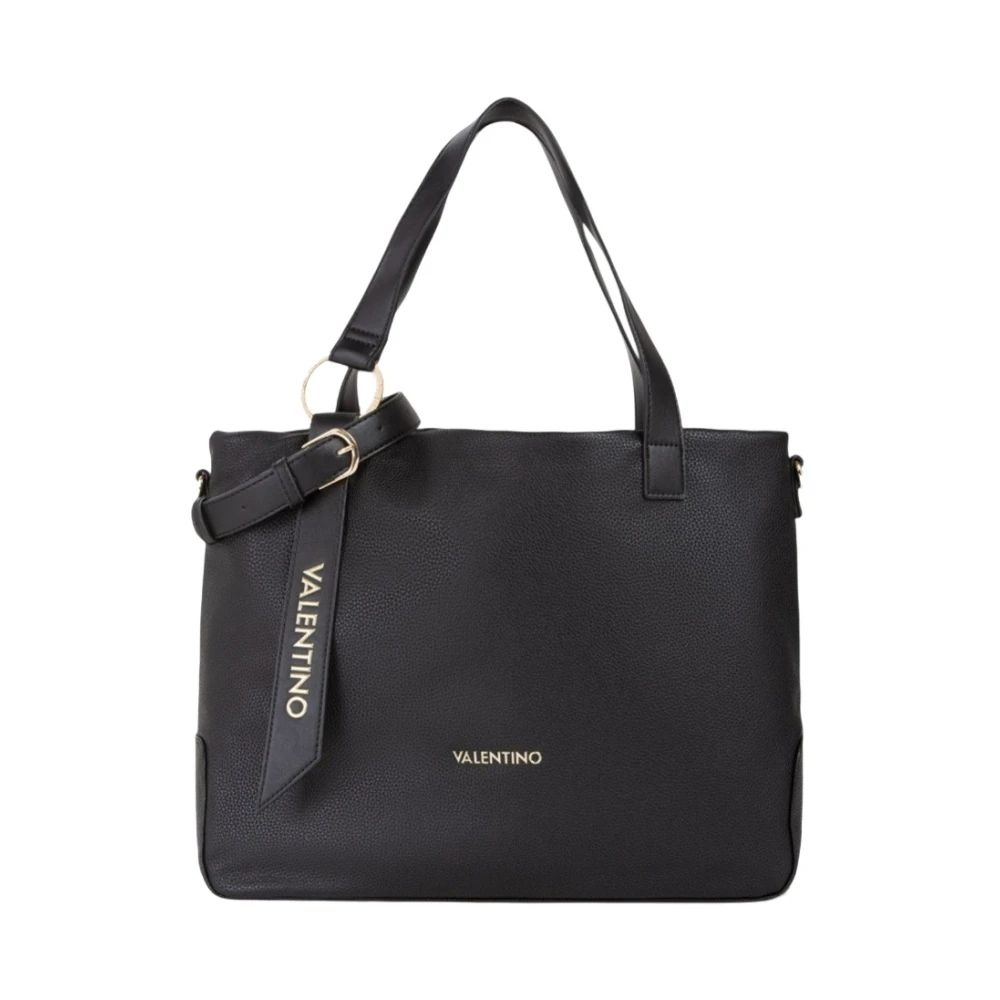 Valentino by Mario Valentino Peonies Shopping Tote Bag Black, Dam