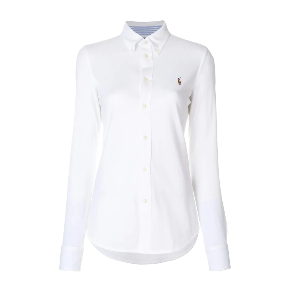 Polo Ralph Lauren White Long Sleeve Blouse Heidi - Female - Shirts - L - Blouses & Shirts