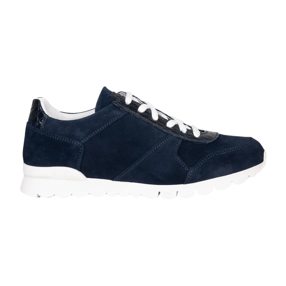 Kiton Sneakers Regular Solid Fatto a mano Heren Schoenen Blauw