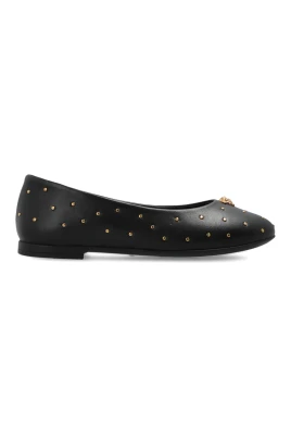 Embellished Leather Ballerinas