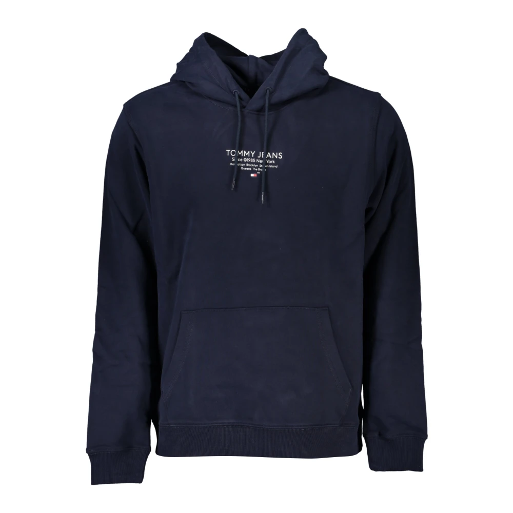Tommy Hilfiger Men's Blue Hoodies,, Hooded Sweatshirt With Logo Print 2XL