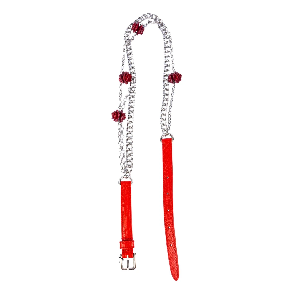 Dolce & Gabbana Vrouwen Rozen Riem Ketting Red Dames