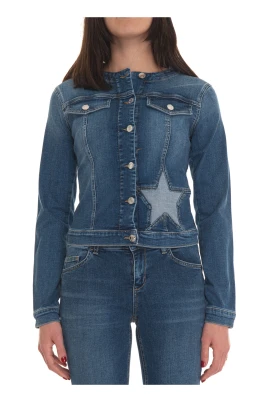 Denim Harrington Jacka med Ficka