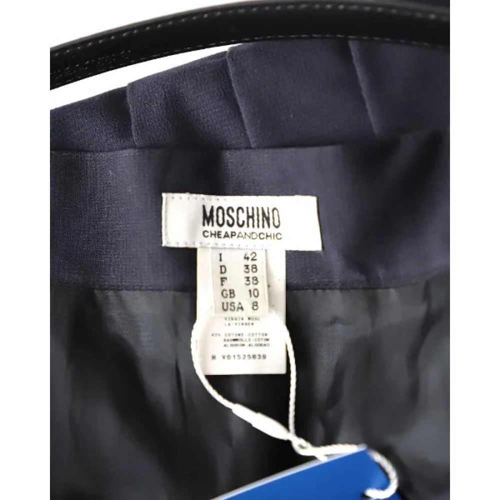 Moschino Pre-Owned Pre-owned Wool bottoms Blue Dames