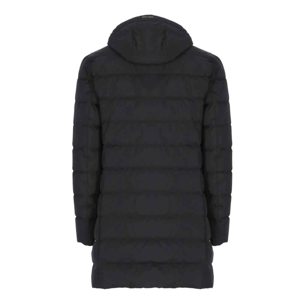 Herno Zwarte Laminar Jas met Ganzendons Black Heren