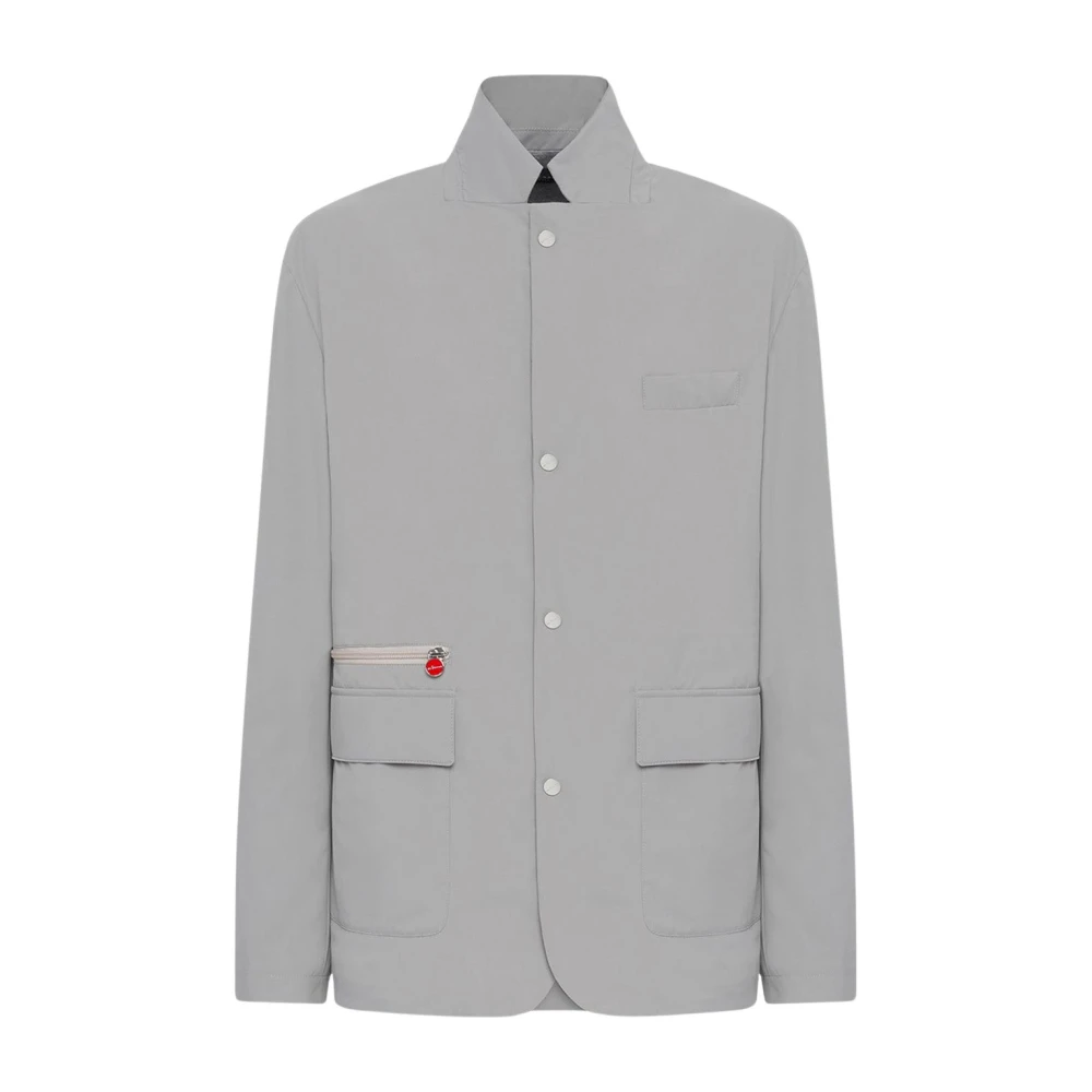 Kiton Grijze Performance Jas met Schone Sportieve Snit Gray Heren
