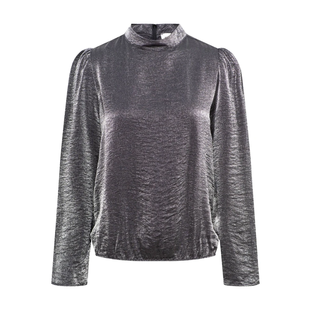 &Co Woman Bloes met lange mouwen en ruches Gray Dames