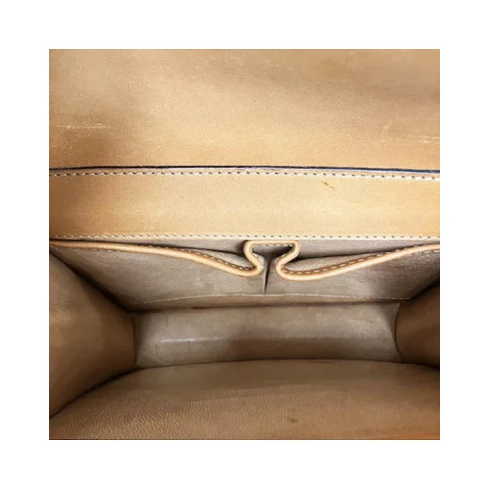Celine Vintage Pre-owned Cotton handbags Brown Dames