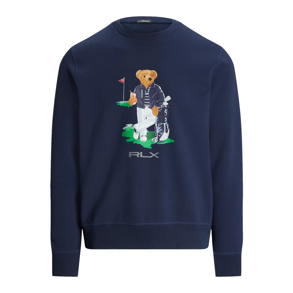 Polo Ralph Lauren Dubbelgebreide Sweatshirt RLX Refined Navy Blue Heren