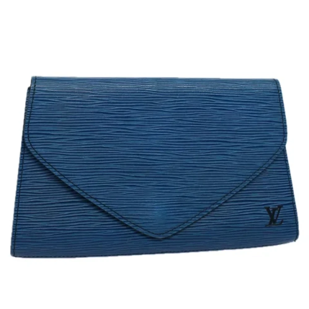 Louis Vuitton Vintage Pre-owned Leather clutches Blue Dames