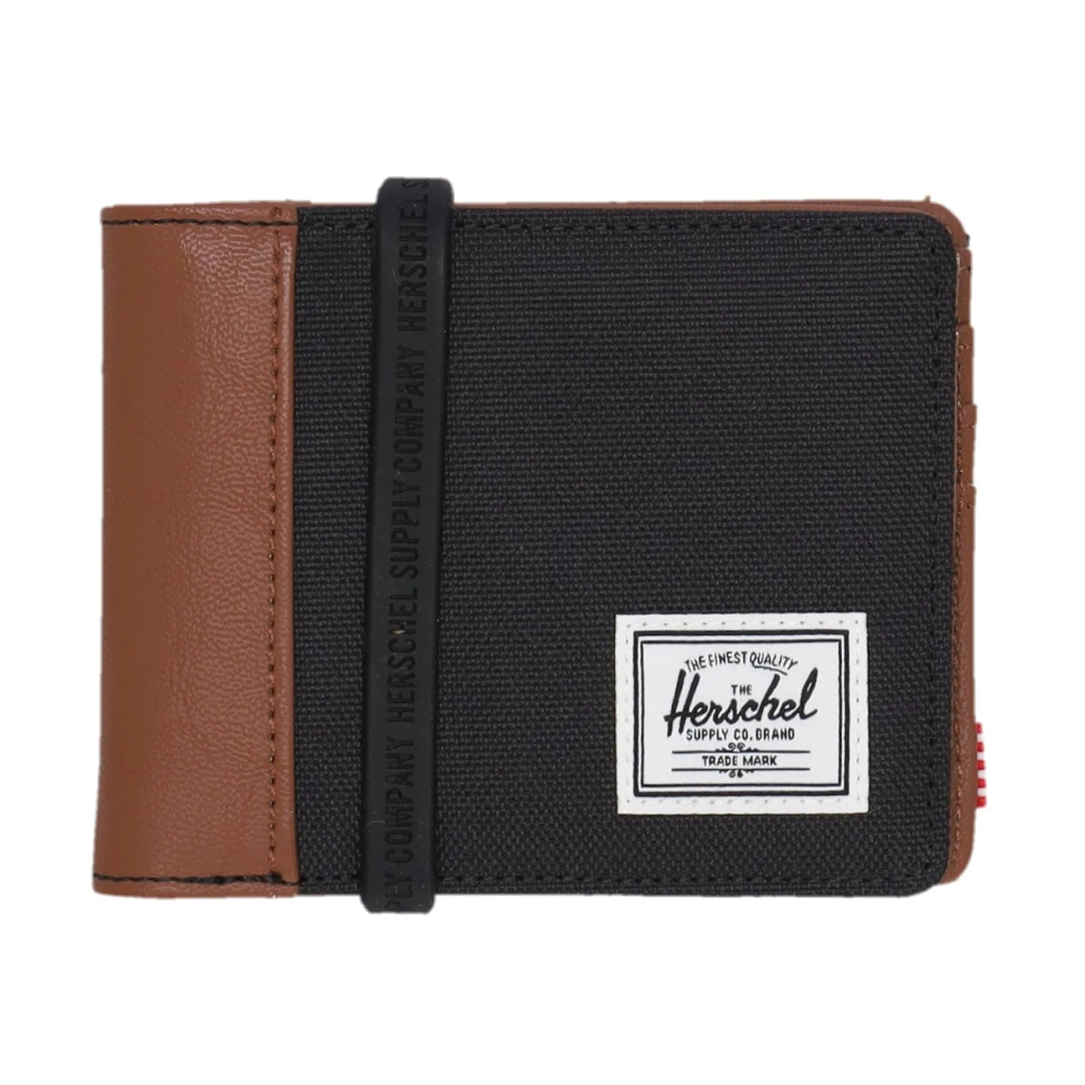 Herschel Rfid Beschermd Unisex Portemonnee Zwart Tan Multicolor Unisex