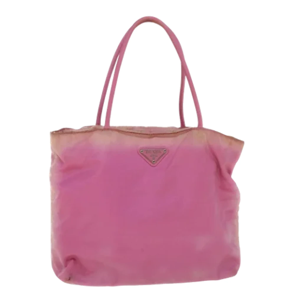 Prada Vintage Pre-owned Nylon handbags Pink Dames