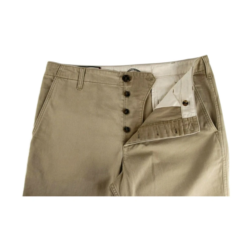 Gucci Lichtbruine Gewassen Katoenen Broek Beige Heren