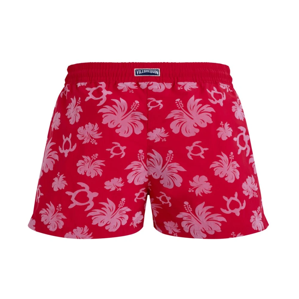Vilebrequin Beflockte Turtles Heart Zwemshorts voor dames Red Dames