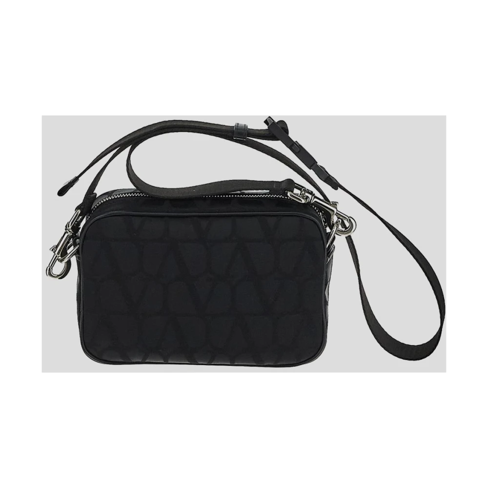 Valentino Garavani Canvas Crossbody Tas Black Heren