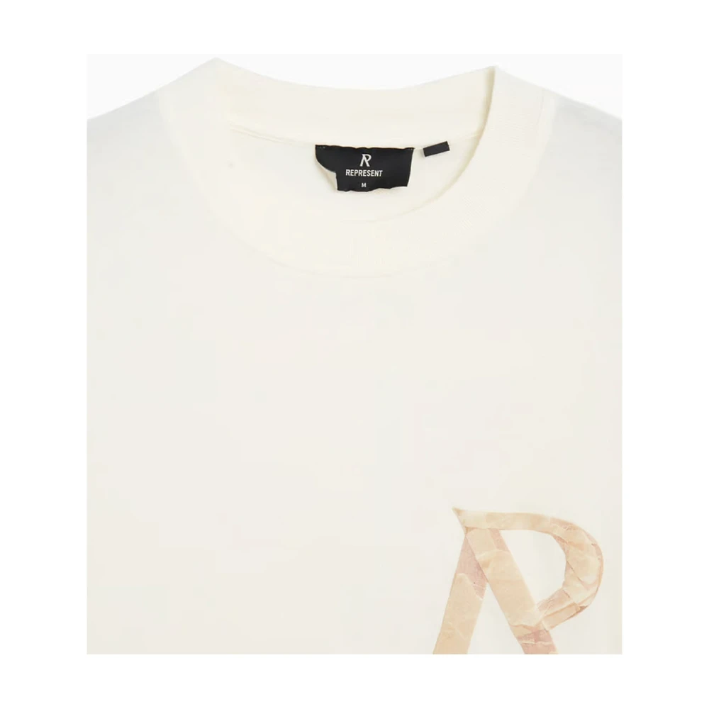 Represent Masking Tape Initial T-Shirt White Heren