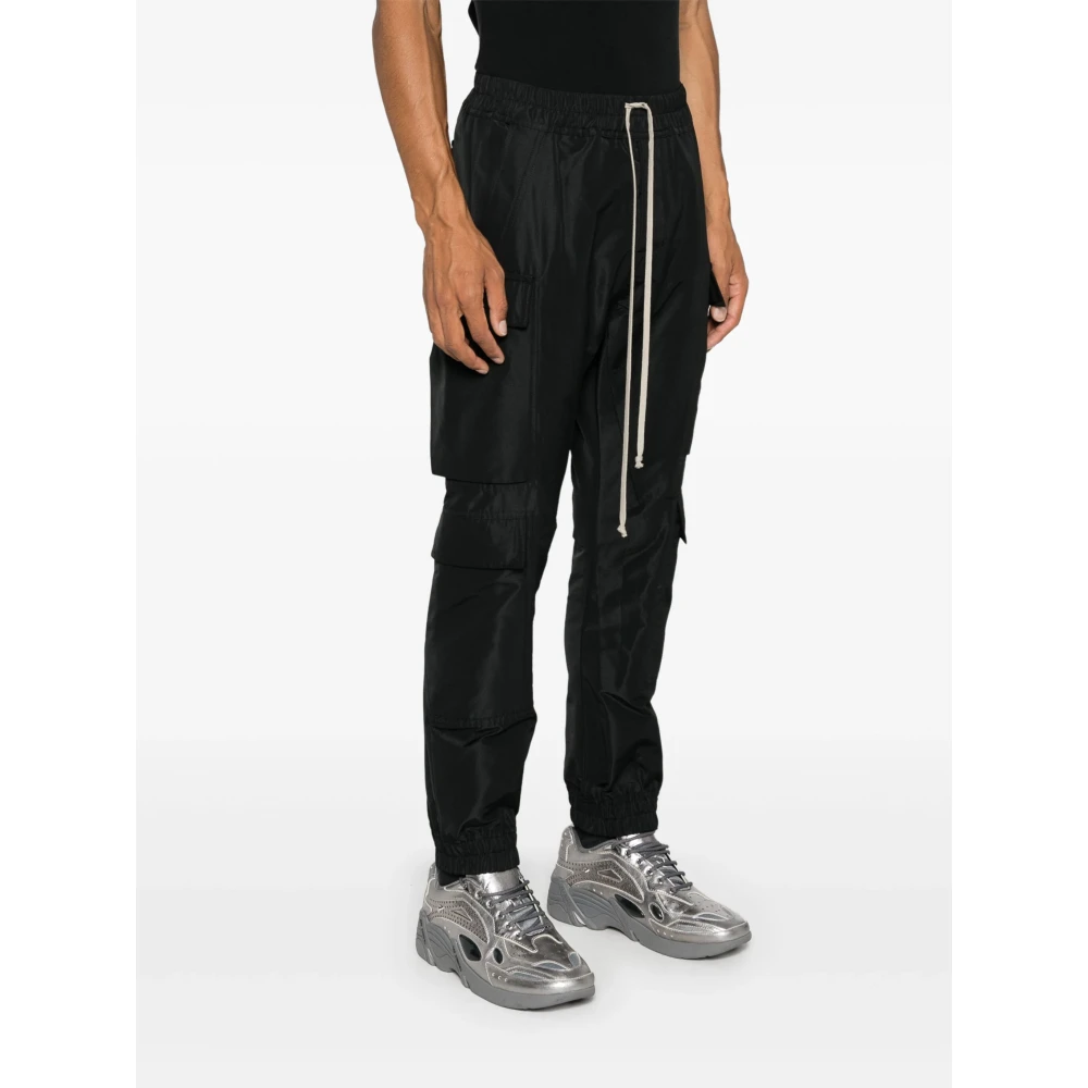 Rick Owens Elastische broek met zakken Black Heren