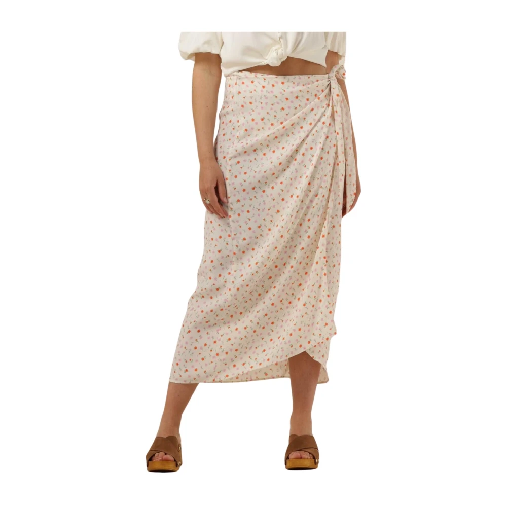 Envii Mallorca Skirt Aop Creme Multicolor Dames
