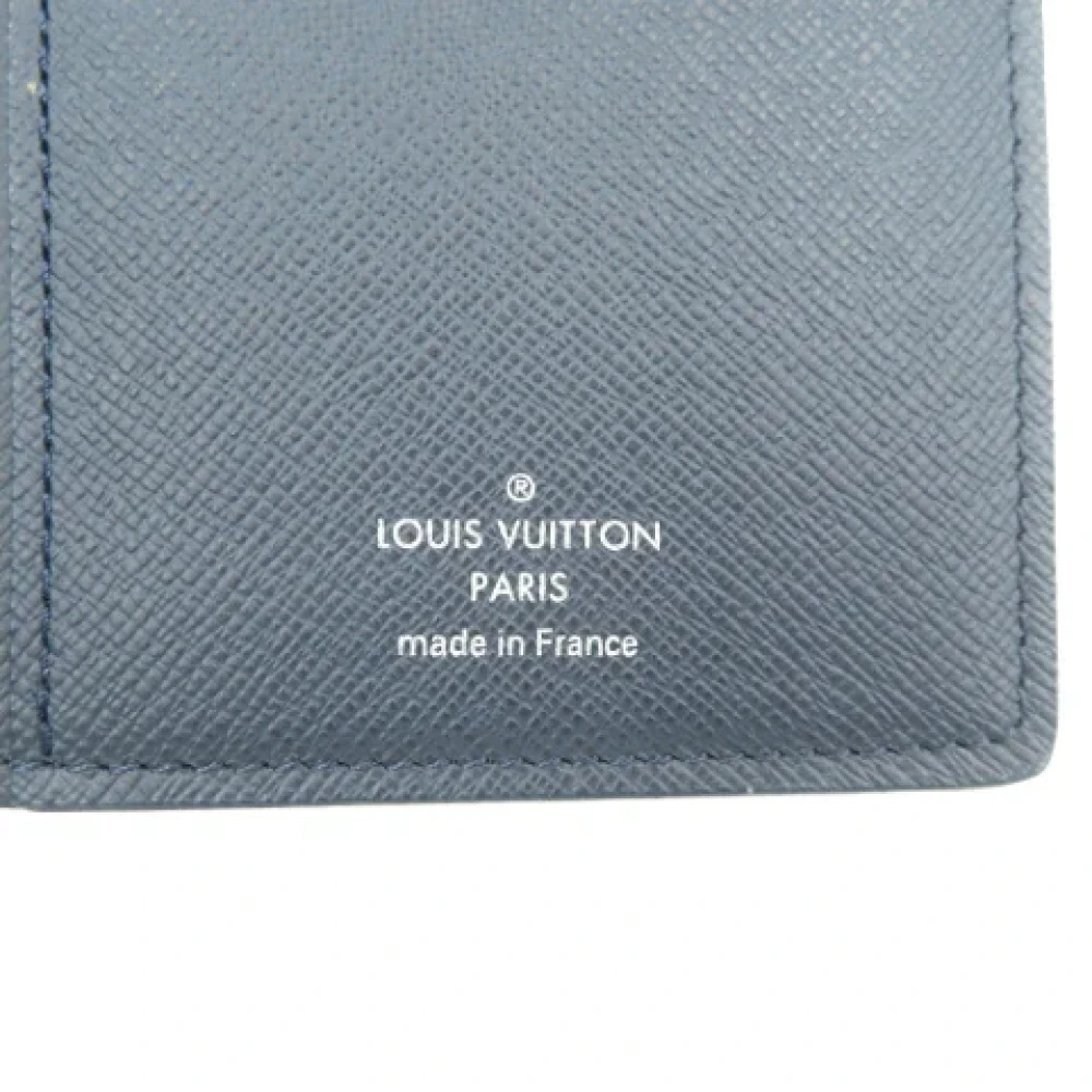 Louis Vuitton Vintage Pre-owned Leather wallets Blue Heren