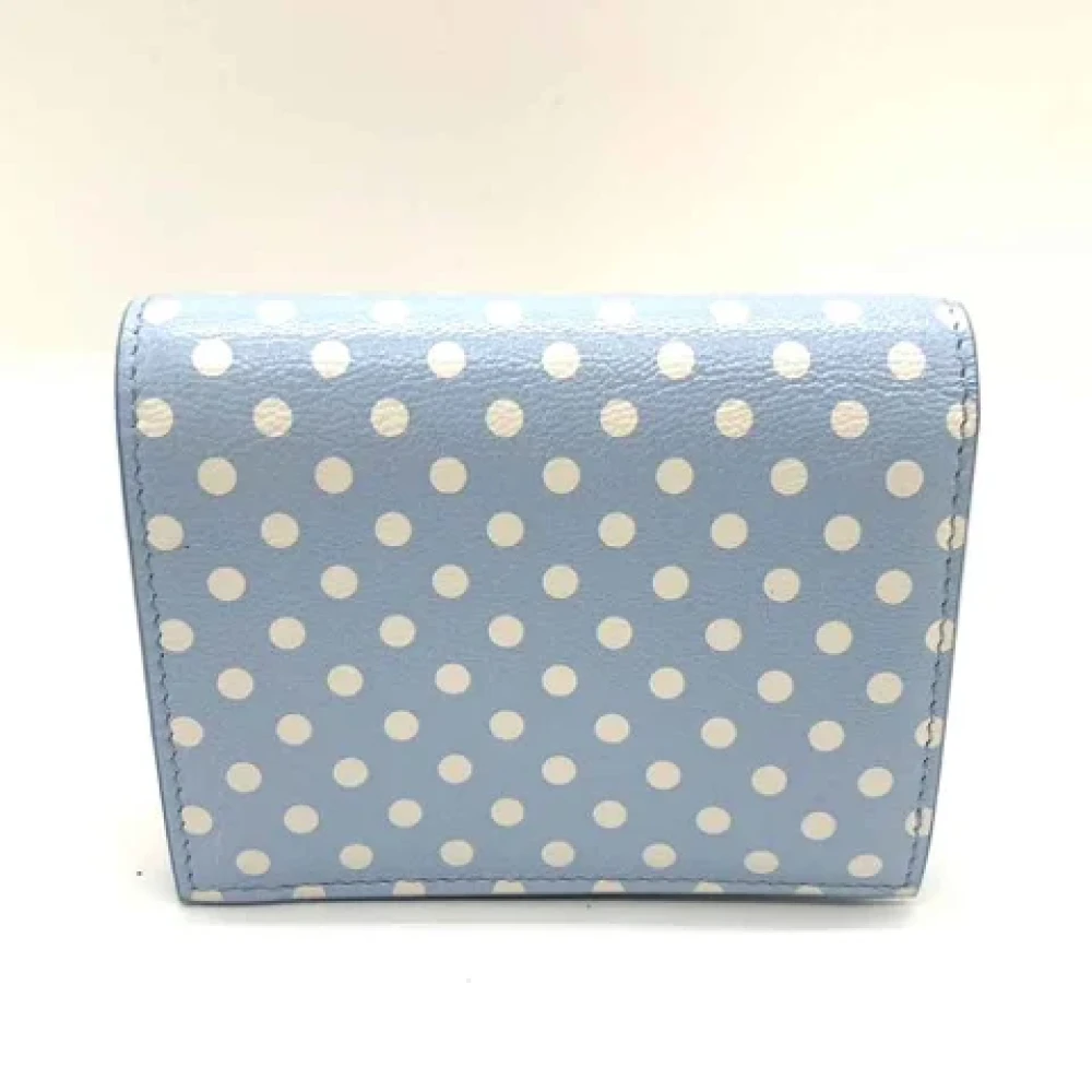Miu Pre-owned Leather wallets Blue Dames
