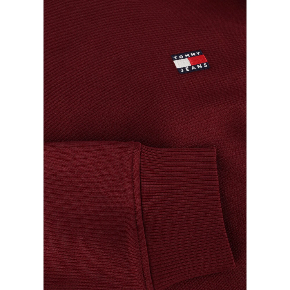 Tommy Jeans Heren Badge Hoodie Ext Paars Red Heren