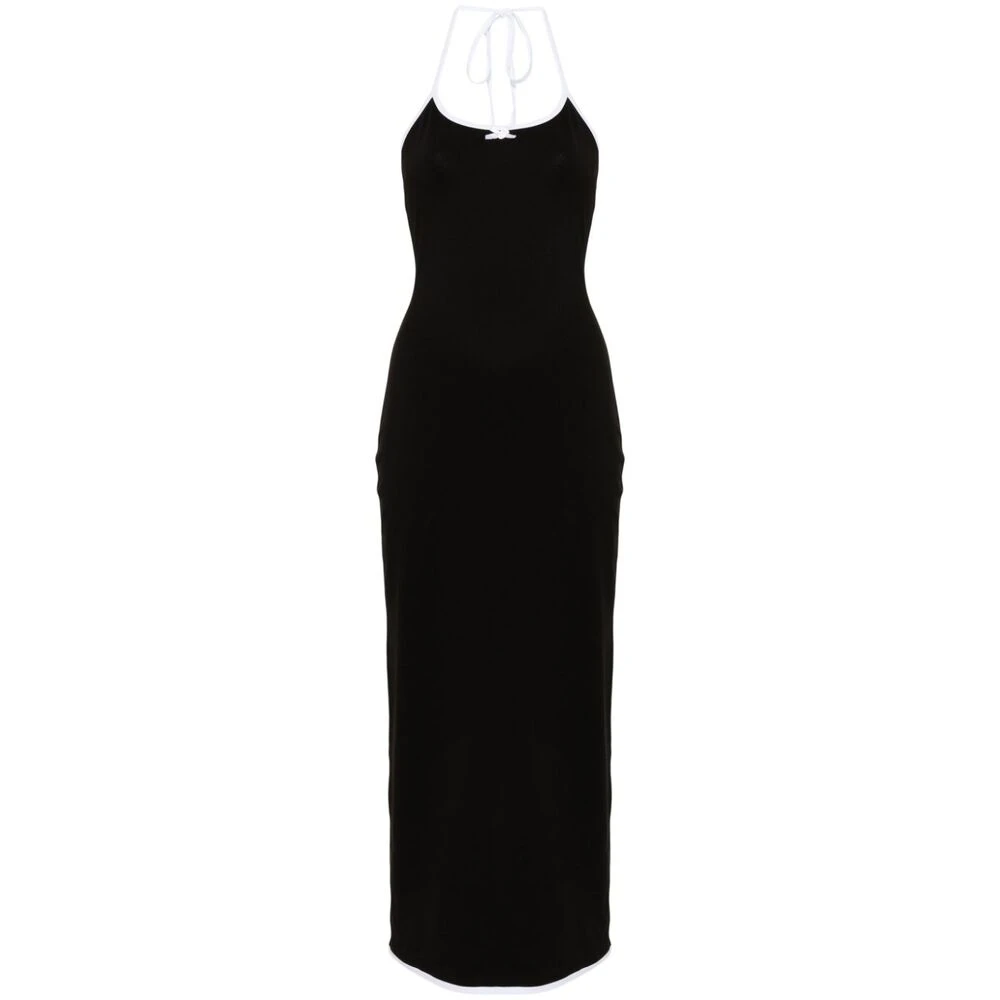 Rowen Rose Bloemenapplicatie Halternek Zwart Wit Rok Black Dames